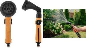 Bradas Gartenbrause CORK LINE, 8 Sprühfunktionen Wasserstrahl der Spritzdüse 8-fach verstellbar, Metall - 1 Stück (CORK-1040)