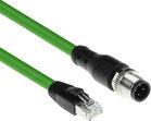 ACT Industrial 3.00 meters Sensor cable M12D 8-pin male right angled to RJ45 male, Superflex Xtreme TPE cable, shielded (SC4407)