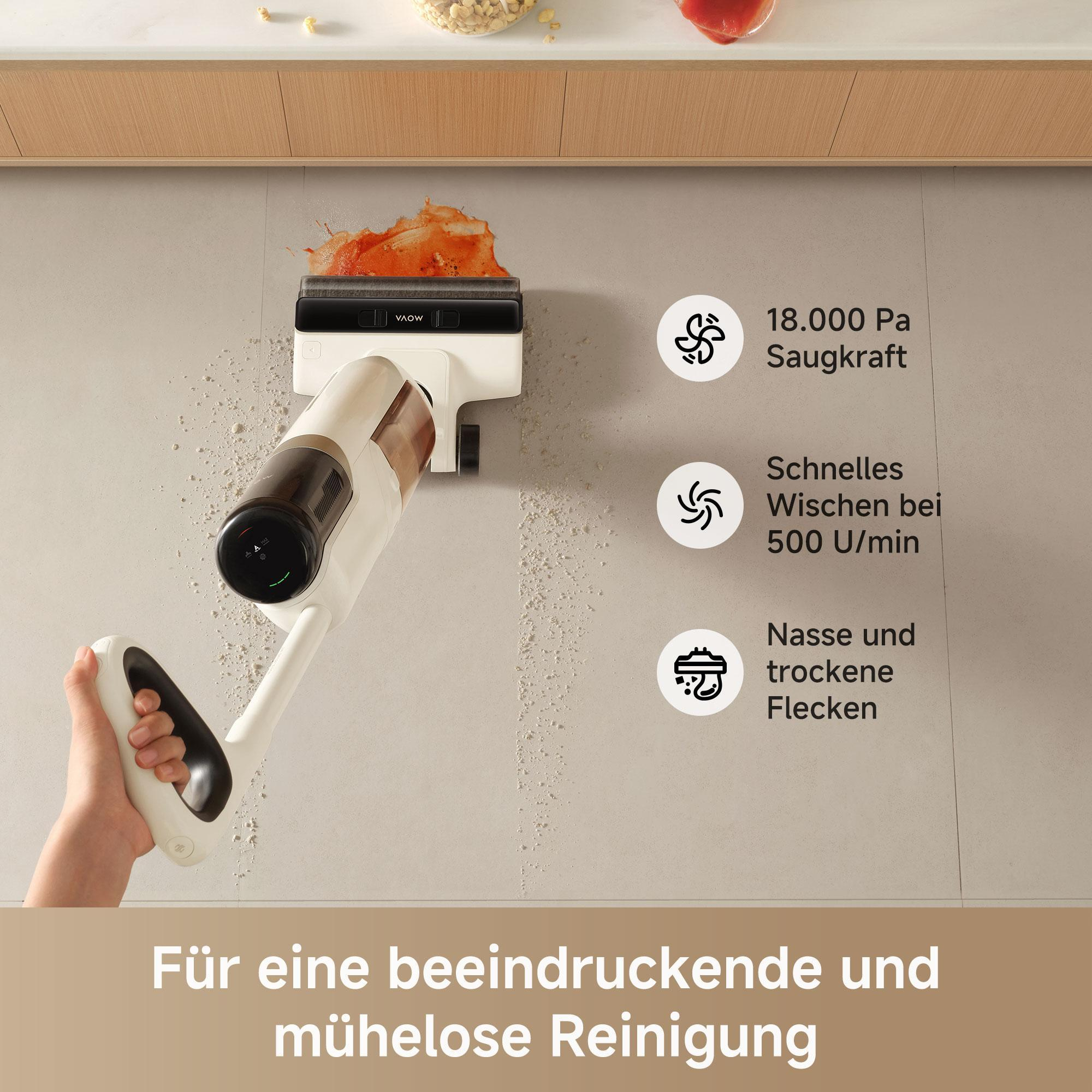 MOVA K30 Nass- und Trockensauger Akku 18000 Pa Schwarz, Weiß