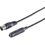 S/CONN maximum connectivity Diodenkabel-DIN-Klinke-Diodenstecker 5-pol. auf Klinkenkupplung 3-pol. 6,3mm, 0,2m (30101)