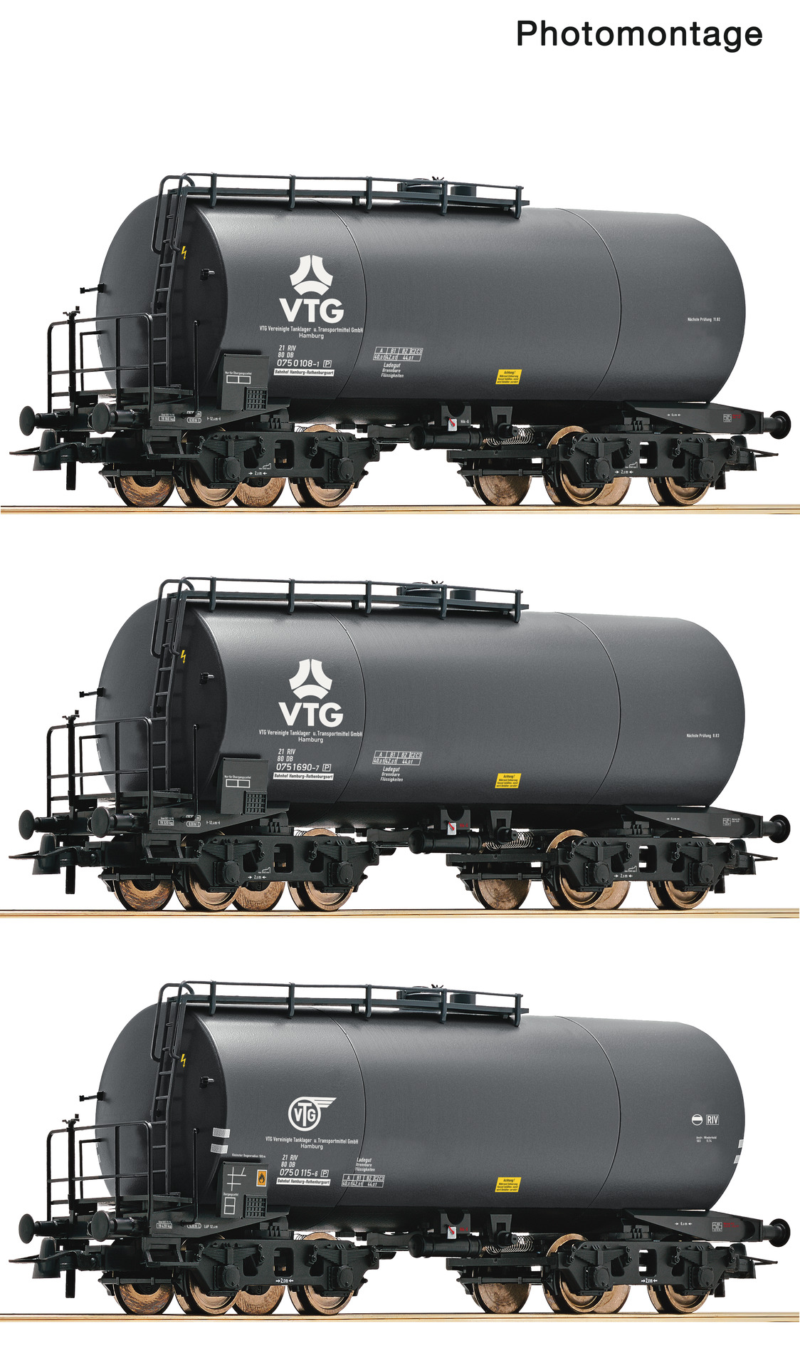 Roco Kesselwagen DC HO 1:87 Vormontiert 426 mm Schwarz