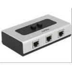 Delock Umschalter RJ45 10 Gbps 2 Port manuell bidirektional (87673) (geöffnet)