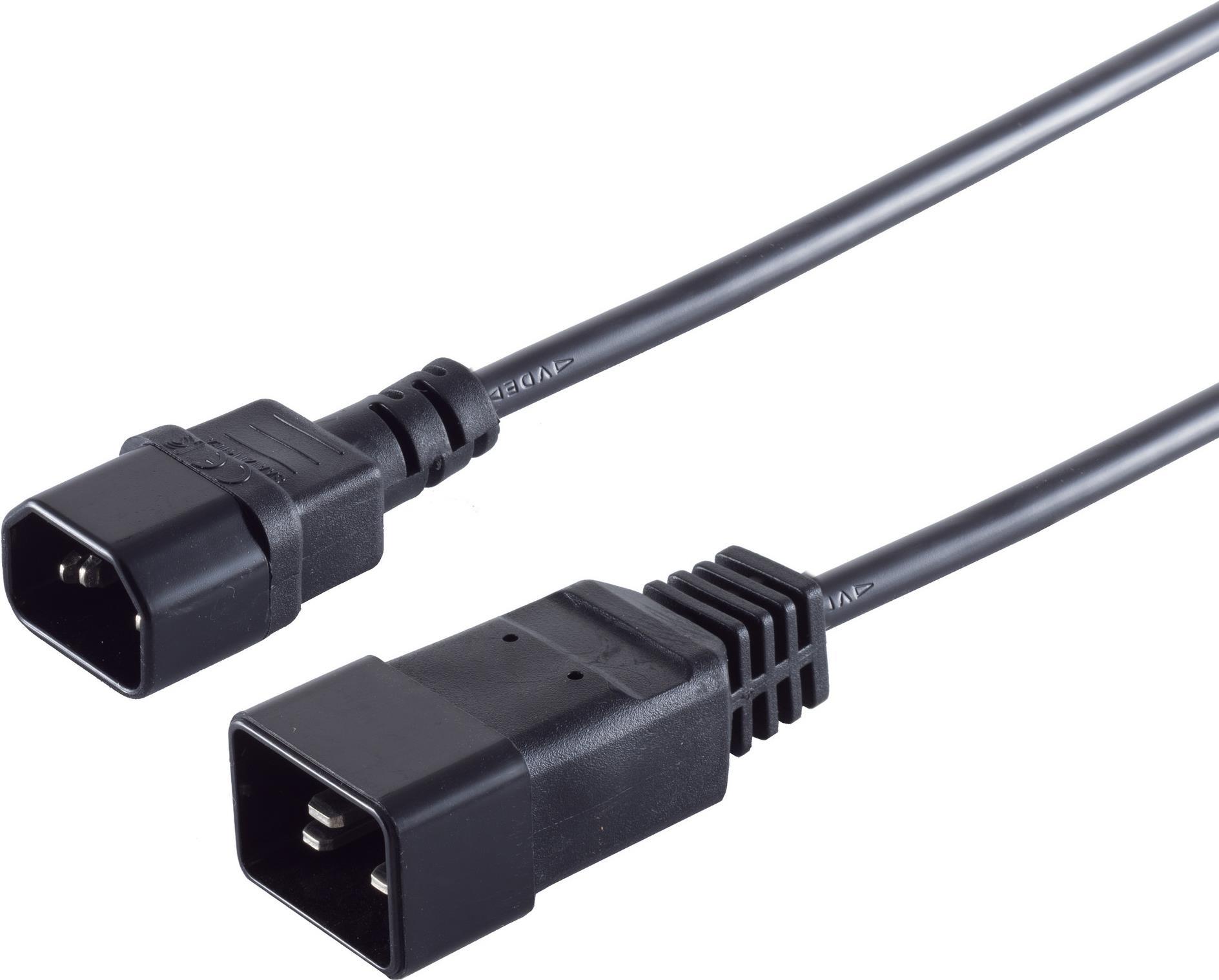 S/CONN maximum connectivity Kaltgeräteverlängerung C20-C19, 16 A, 3x1,5mm², 2,5m (60016)