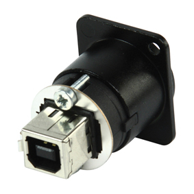 Neutrik NAUSB-W-B Reversible USB 2.0 Durchführung Typ A/B Schwarz