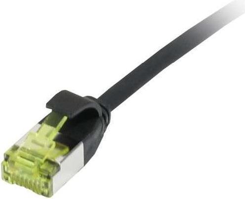 Patchkabel RJ45, CAT6A 500Mhz, 1,0m, schwarz, U/FTP, slimline rund d=3,8mm, TPE/LSZH(Superflex), AWG32, mitCat.7 Rohkabel, Synergy 21 (S217313V3)