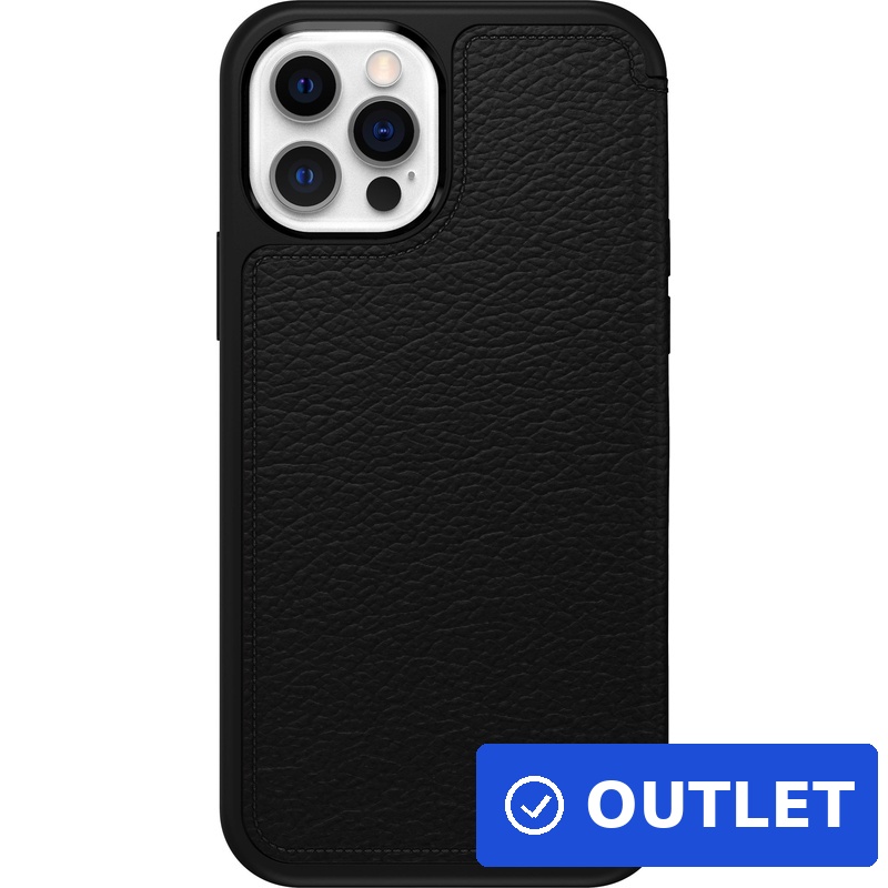 OtterBox Strada Folio Flip-Hülle für iPhone 12/12 Pro schwarz (77-65420) (geöffnet)