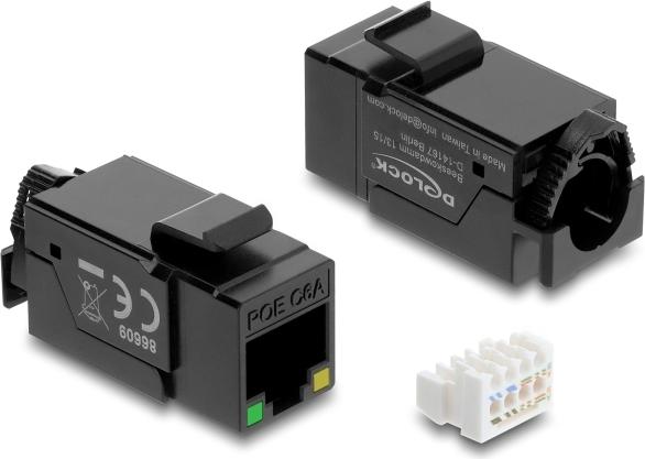 Delock Keystone Modul RJ45 Buchse Cat.6A UTP mit PoE LED (86609)