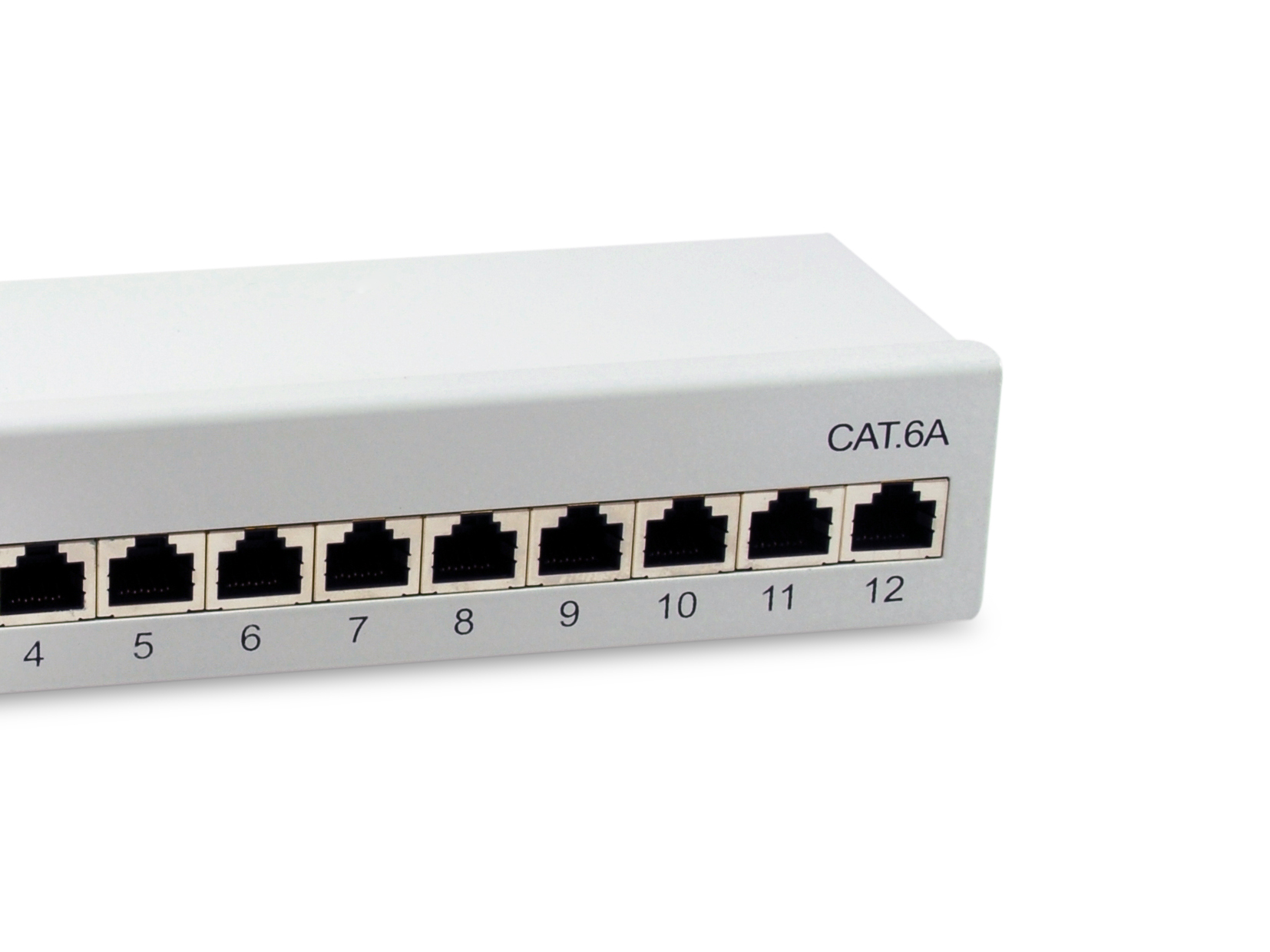 equip 326522 Patchpanel 12-Port Cat6A FTP 19" 1HE Hellgrau