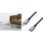 LogiLink USB 3.2 Gen2 Verlängerungskabel, Alu-Gehäuse, 1,0 m schwarz/grau, USB-C Stecker - USB-C Kupplung (CUA0108) (CUA0108)