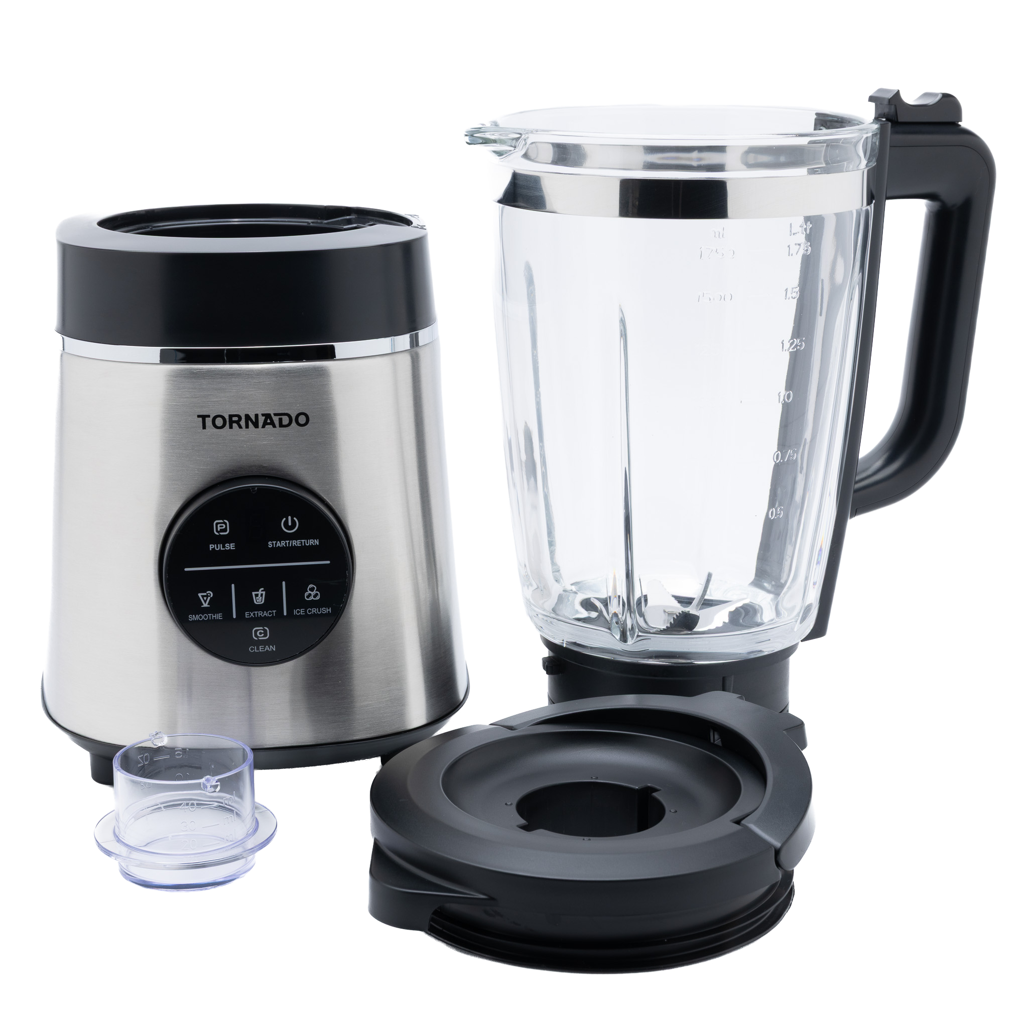 Tornado TBL-1402E-GS Standmixer 1400 W 1,75 l Schwarz