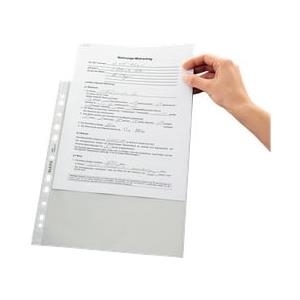 LEITZ Prospekthülle Standard, A4, PP, glasklar, 0,08 mm oben offen, dokumentenecht, Lochung: Eurolochung (4770-00-02)