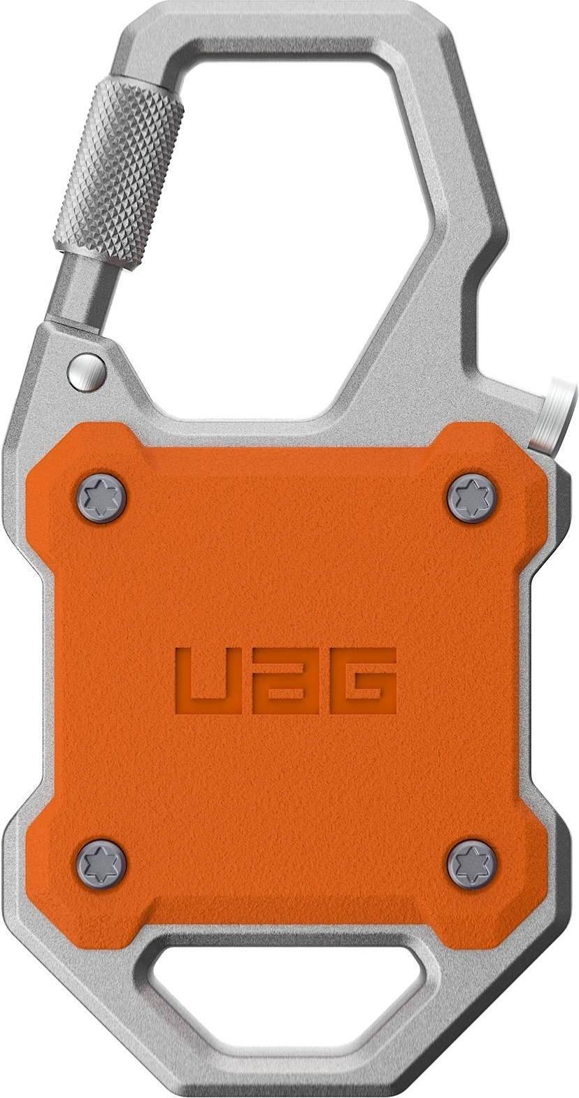 UAG Urban Armor Gear Monarch Case mit Karabiner & Schlüsselanhänger | Apple AirTag | orange/silber | 164004119733 (164004119733)