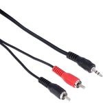Hama Classic Line Audio-Kabel, 3,5-mm-Klinken-Stecker - 2 Cinch-Stecker, Stereo, 1,5 m (00182062)