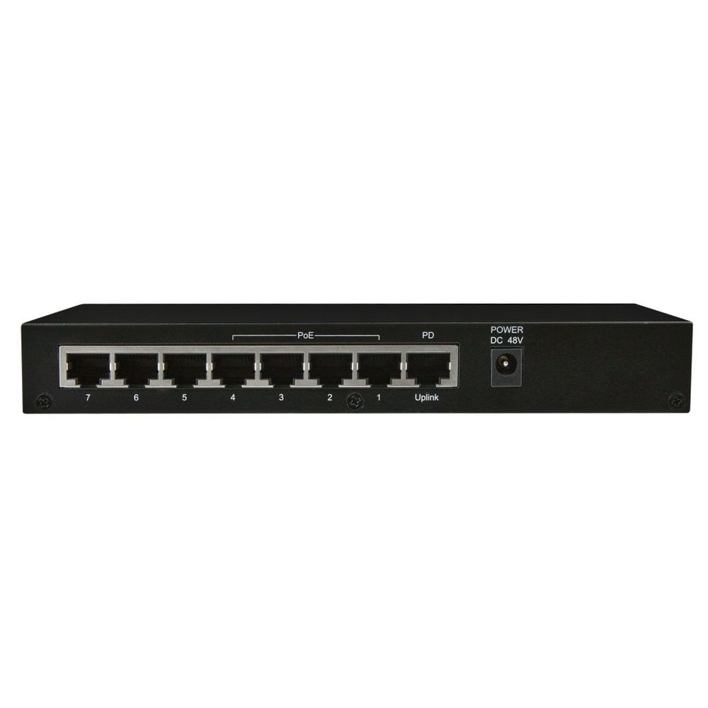 ALLNET ALL-SG8208PD Unmanaged Netzwerk-Switch 8-Port Gigabit Ethernet PoE Schwarz