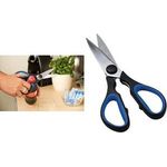 WEDO Schere Allzweckschere Soft-Cut, spitz, Länge: 210 mm aus gebürstetem Edelstahl, mit Spezialschliff, mit (979 85)