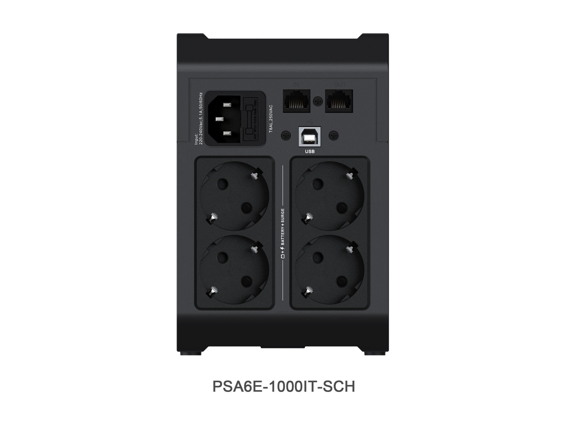 Vertiv PowerUPS 200 Essential PSA6E-1000IT-SCH 1000 VA 525 W Schwarz