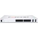 Fortinet FortiSwitch-124F-POE L2+ managed POE switch with 24GE ports, 12 of which are POE+, 4 SFP+, max 185W limit and smart fan temperature control (FS-124F-POE-EU)