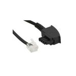 InLine® TAE-F Kabel für DSL Splitter, TAE-F Stecker an Western 6/2 DEC Stecker, 0,5m (18655)