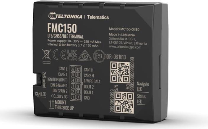 Teltonika TELEMATICS FMC150 4G Cat 1 GNSS/GSM/Bluetooth Tracker (FMC150UAXW01)