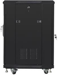 Lanberg FF01-6615-12B Rack 15U Freistehendes Gestell Schwarz (FF01-6615-12B)