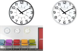 UNiLUX Wanduhr/Quarzuhr "MAXI POP", Durchm.: 400 mm, schwarz extra groß, Zahlen in schwarz, Kunststoffgehäuse, - 1 Stück (400094487)