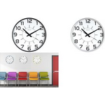 UNiLUX Wanduhr/Quarzuhr "MAXI POP", Durchm.: 400 mm, schwarz extra groß, Zahlen in schwarz, Kunststoffgehäuse, - 1 Stück (400094487)