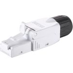 Equip Cat.6A Werkzeuglose RJ45-Stecker, 5 Stück/Set. Stecker: RJ-45, Produktfarbe: Schwarz, Weiß, Steckerverbindergeschlecht: Männlich. Gewicht: 6,8 g, Breite: 50,1 mm, Tiefe: 11,7 mm. Menge pro Packung: 5 Stück(e). Verpackungsbreite: 175 mm, Verpackungstiefe: 100 mm, Verpackungshöhe: 23 mm. Ursprungsland: China, Breite des Versandkartons: 520 mm, Länge des Versandkartons: 350 mm (121162)