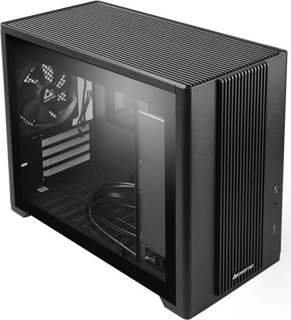 Chieftec UNI Series BX-10B-M-OP Mini Tower Systemgehäuse Schwarz