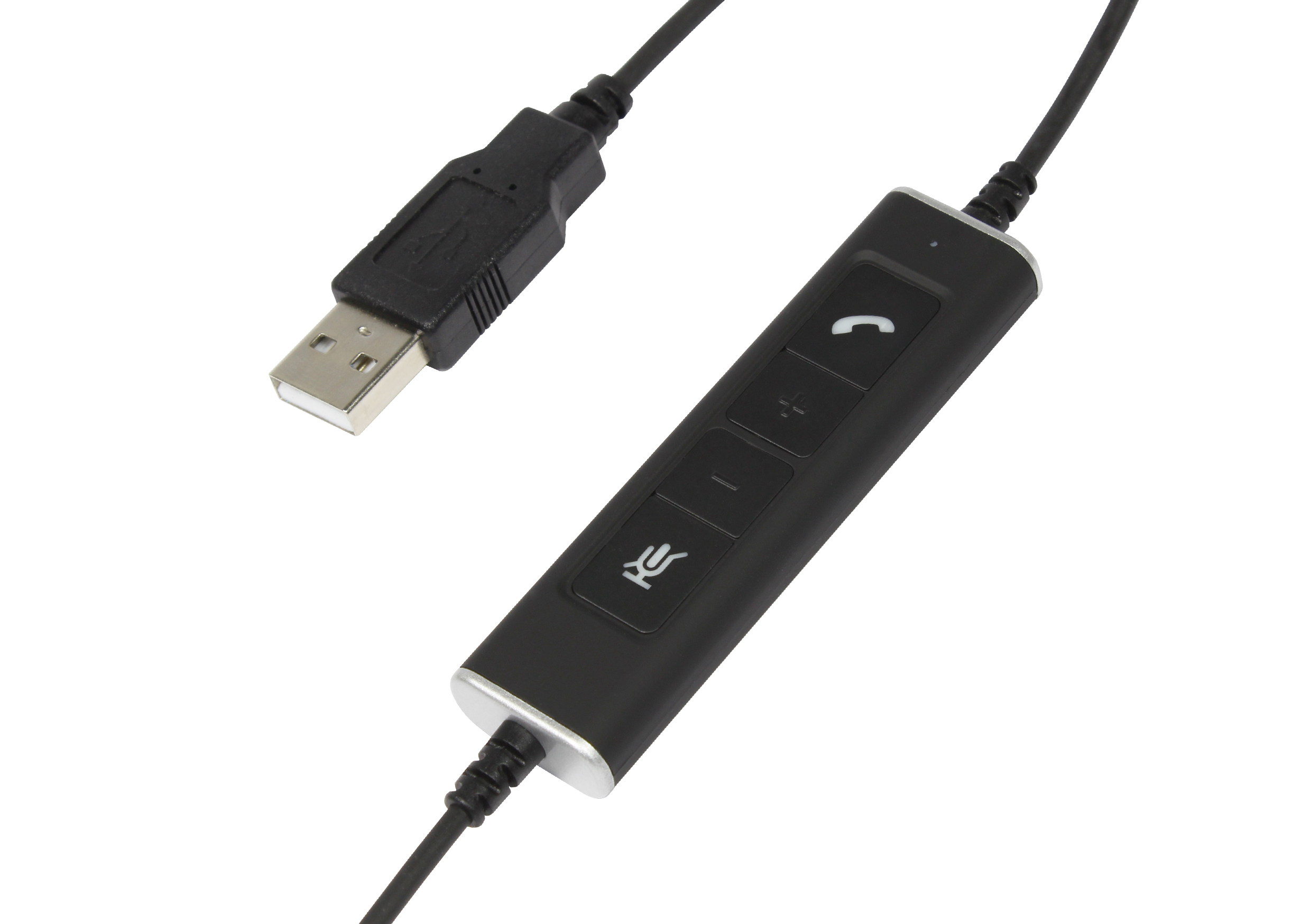 Plusonic 6337-10.2P On-Ear Softphone-Headset USB Stereo Kabelgebunden Schwarz