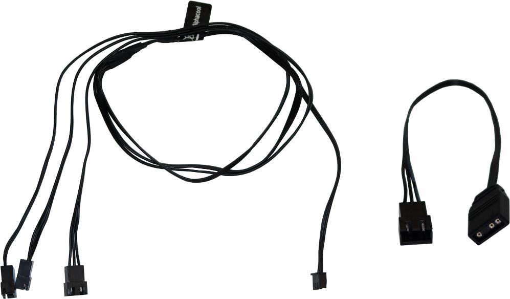 Alphacool Digital RGB LED Y-Kabel 3-fach mit JST Stecker - Schwarz 60cm (18602)