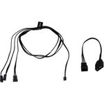 Alphacool Digital RGB LED Y-Kabel 3-fach mit JST Stecker - Schwarz 60cm (18602)