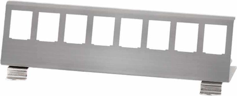 LogiLink MP0075 - Hutschienenhalter für 8 Keystone Module Edelstahl (MP0075)