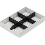 styro System-Schublade für Sortierstation styrodoc, weiß mit 1 Längs- und 2 Querstegen in schwarz, Material: - 1 Stück (268-405.05)