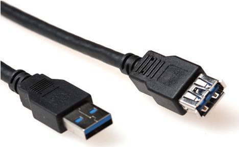 Advanced Cable Technology USB 3.0 m/f 2m 2m USB A USB A Männlich Weiblich Schwarz USB Kabel (SB3043)