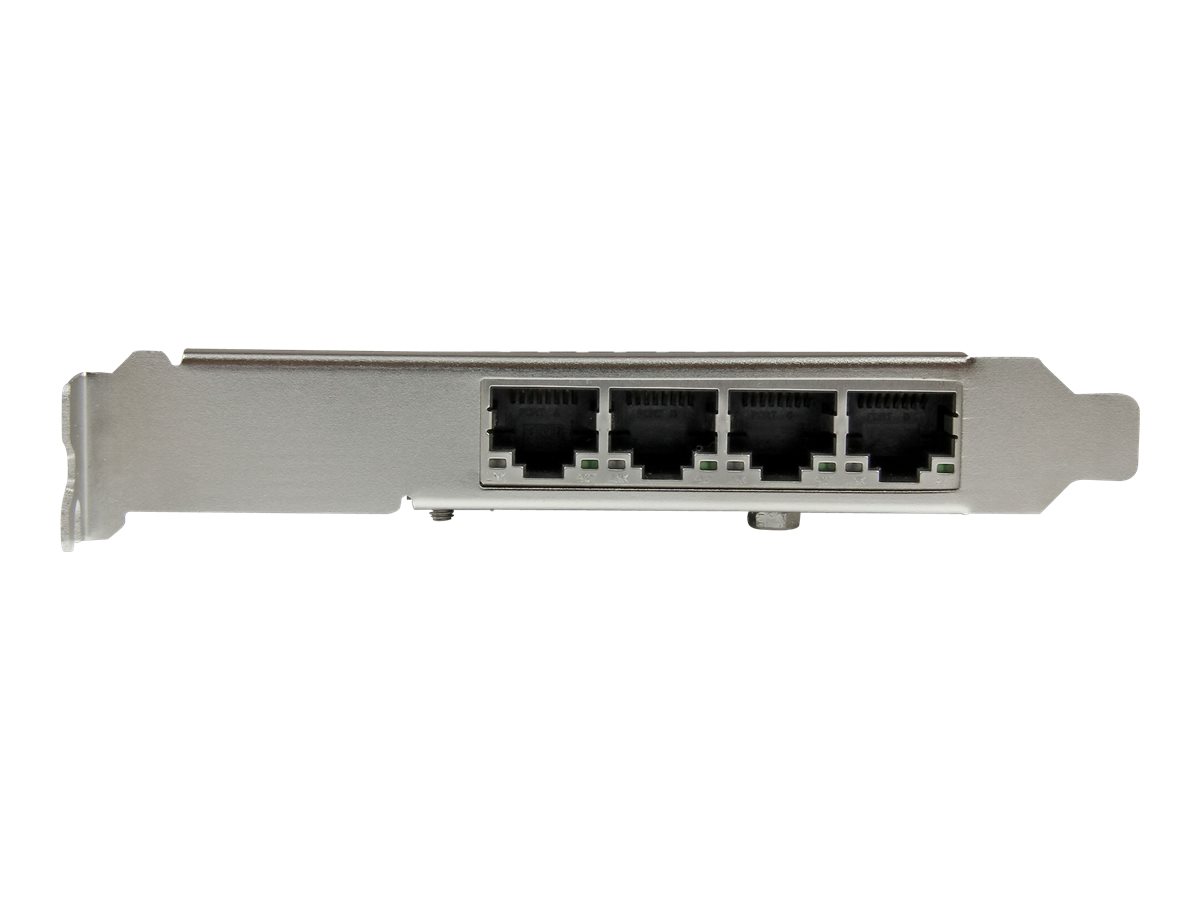StarTech.com 4-Port PCIe Gigabit Ethernet Netzwerkkarte mit Intel I350, PCIe x4, Schwarz