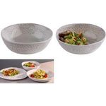 APS Schale FOOTMARK, 0,6 Liter, weiß/grau aus Melamin, spülmaschinengeeignet, hitzebeständig - 1 Stück (85321)