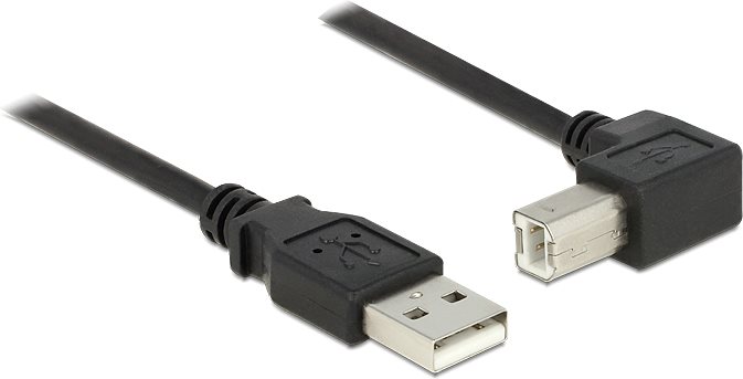 DeLock Kabel USB 2.0 A St > USB 2.0 B St 90° schwa