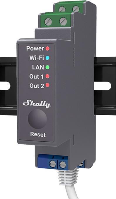 Home Shelly Relais "Pro 5,10cm (2") WLAN & LAN Schaltaktor Max. 25A BT (Shelly Pro2)