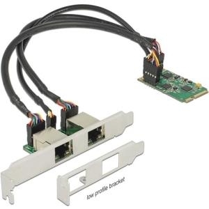 Delock Mini PCIe I/O PCIe full size 2 x Gigabit LAN Low Profile (95258)