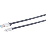 S/CONN maximum connectivity Home Cinema USB 3.0 Anschlusskabel, USB-A Stecker auf USB-C Stecker, 2,0m (03-75035)