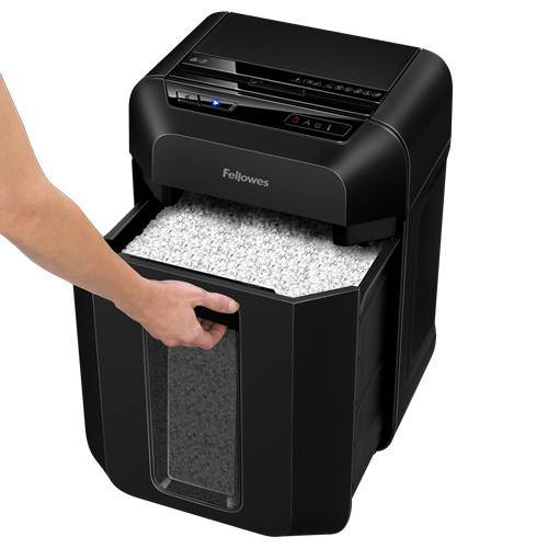 Fellowes AutoMax 90M Aktenvernichter Mini-Cut P-4 4 x 12 mm 90 Blatt Schwarz
