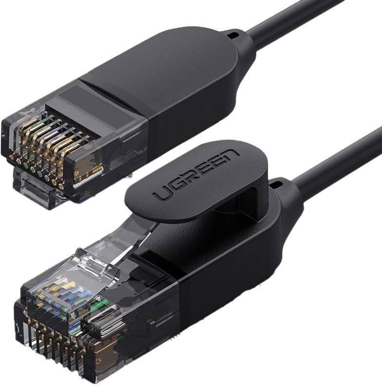 Ugreen Ethernet-Netzwerkkabel Patchkabel RJ45 Cat 6A UTP bis zu 10 Gb/s 3 m NW122 (schwarz) (70653)
