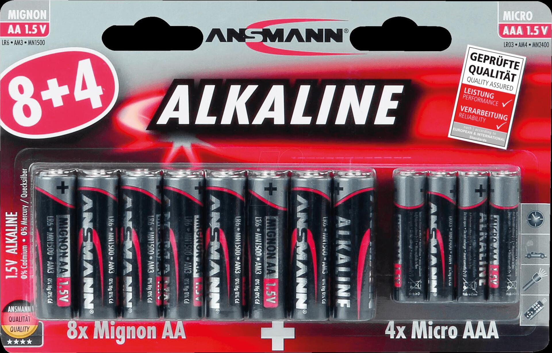 Ansmann 1510-0011 Haushaltsbatterie Einwegbatterie AA Alkali (1512-0011)