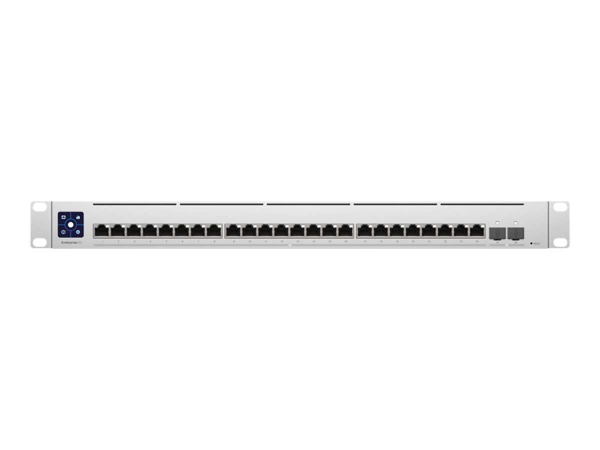 Ubiquiti UniFi Enterprise XG 24 Managed L3 Switch 24x 10GbE RJ-45 + 2x 25G SFP28 Edelstahl