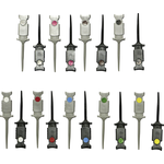 VOLTCRAFT Abgreifklemmen-Set Steckanschluss 0.64 mm CAT I Schwarz, Rot, Braun, Grün, Gelb, Violett, Blau, Weiß, Grau MSO (MSO-GRIPPER)