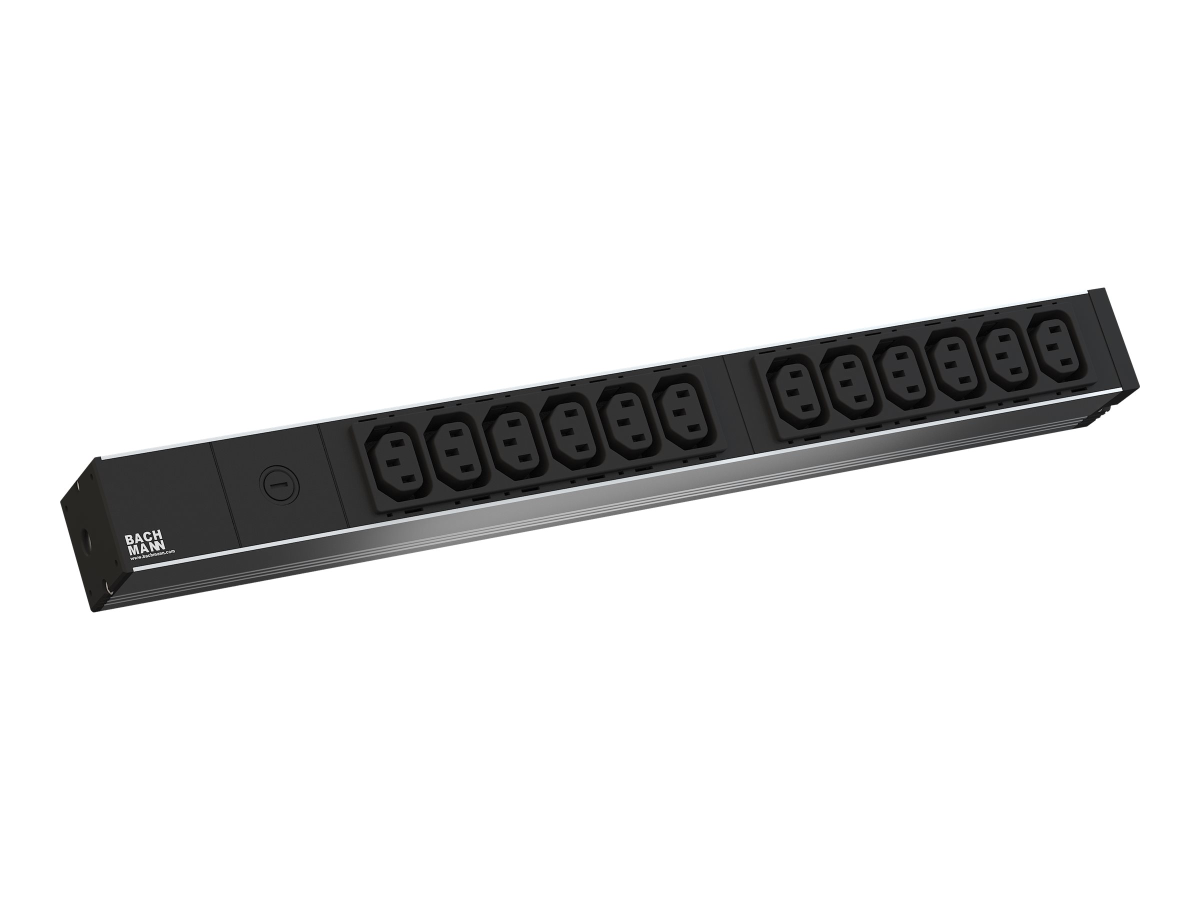 Bachmann IT PDU Basic 19" 12-fach C13 Stromverteilungseinheit Grau Silber