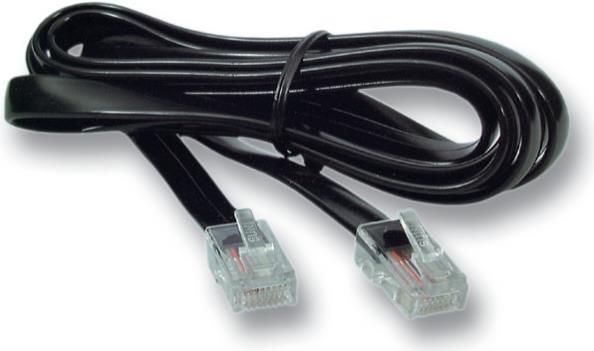 EFB-Elektronik Modularkabel schwarz, 2 x RJ10 (4/4) Stecker, 1:1, 5,0 m Hersteller: EFB Elektronik (K2402SW.5)