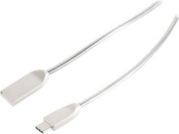 USB Lade-Sync Kabel A/Type 3.1 C Steel Silber 1,6m (39910217)