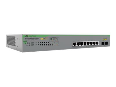 Allied Telesis AT GS950/10PS V2 Smart Switch 10 Ports PoE+ Grau
