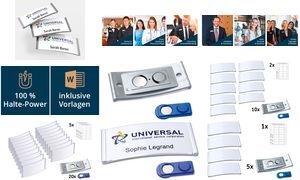 AVERY Zweckform Namensschilder mit Magnet 80,0 x 34,0 mm (POL35MA66-5DR)